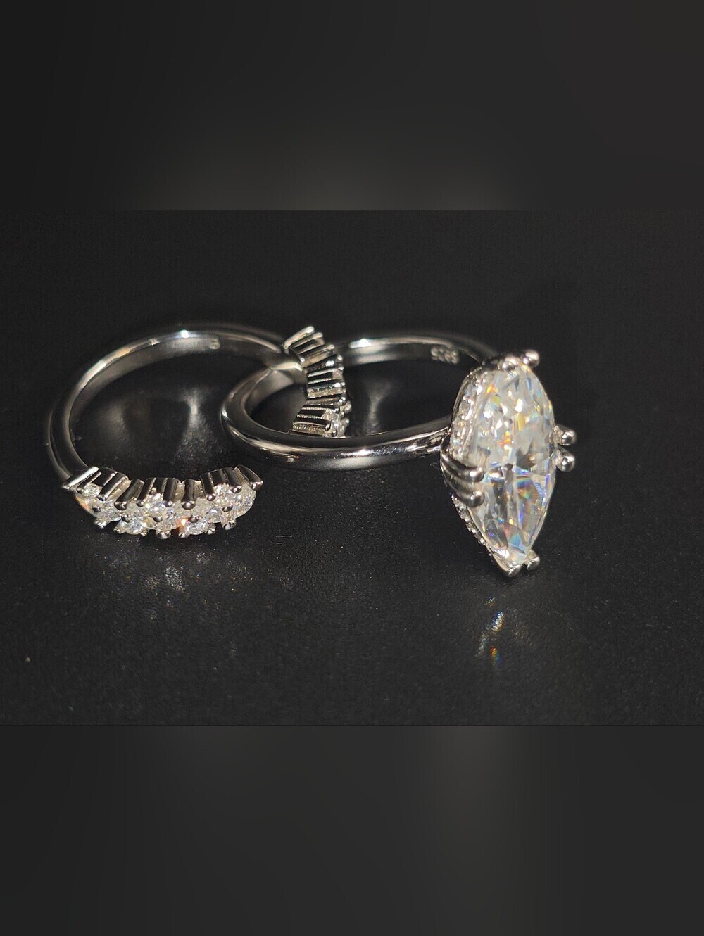 ✨ Luxury 3.0 CT Marquise Cut Moissanite Bridal Ring Set ✨
